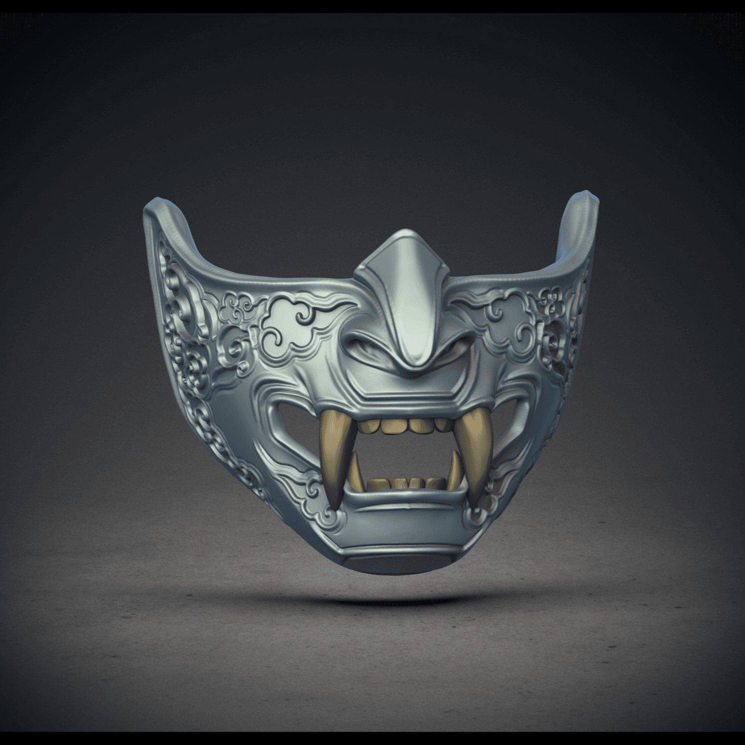 Oni Cloud Mask - "Folklore" (Sculptober Day 27) 3d model