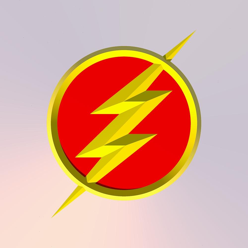 The Flash Logo ⚡ 3d model
