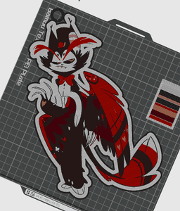 Fanart Suncatcher - Grumpy Gambling Magician Husk from Hazbin Hotel 3d model