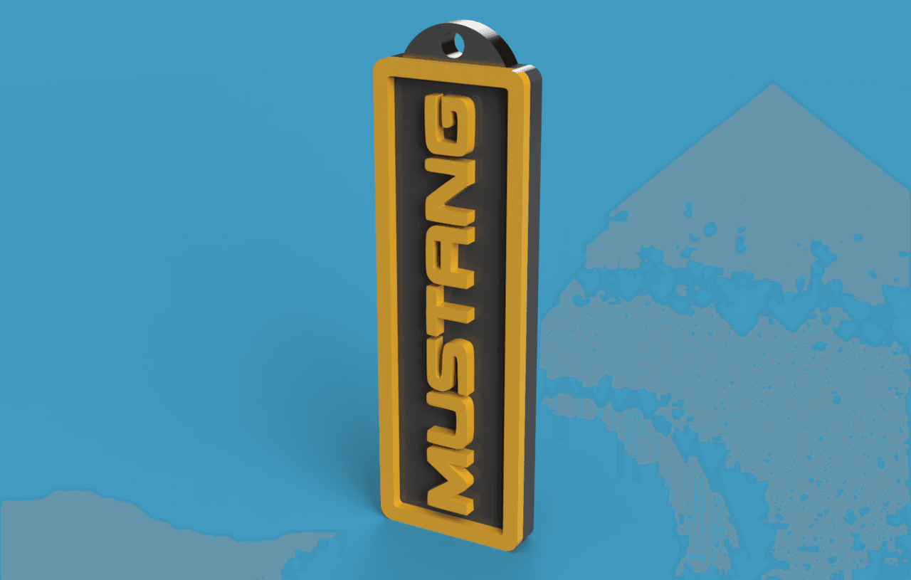 Mustang Key Chain Simple 3d model