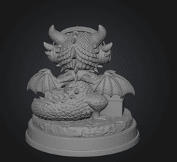 DJ Dragon Figurine – STL File for 3D Printing 3d model