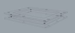 4mm acrylic window frame 3d model