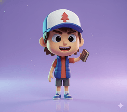 DIPPER PINES KAWAII – CHIBI FIGURE 3D PRINTING (STL FILE) 3d model