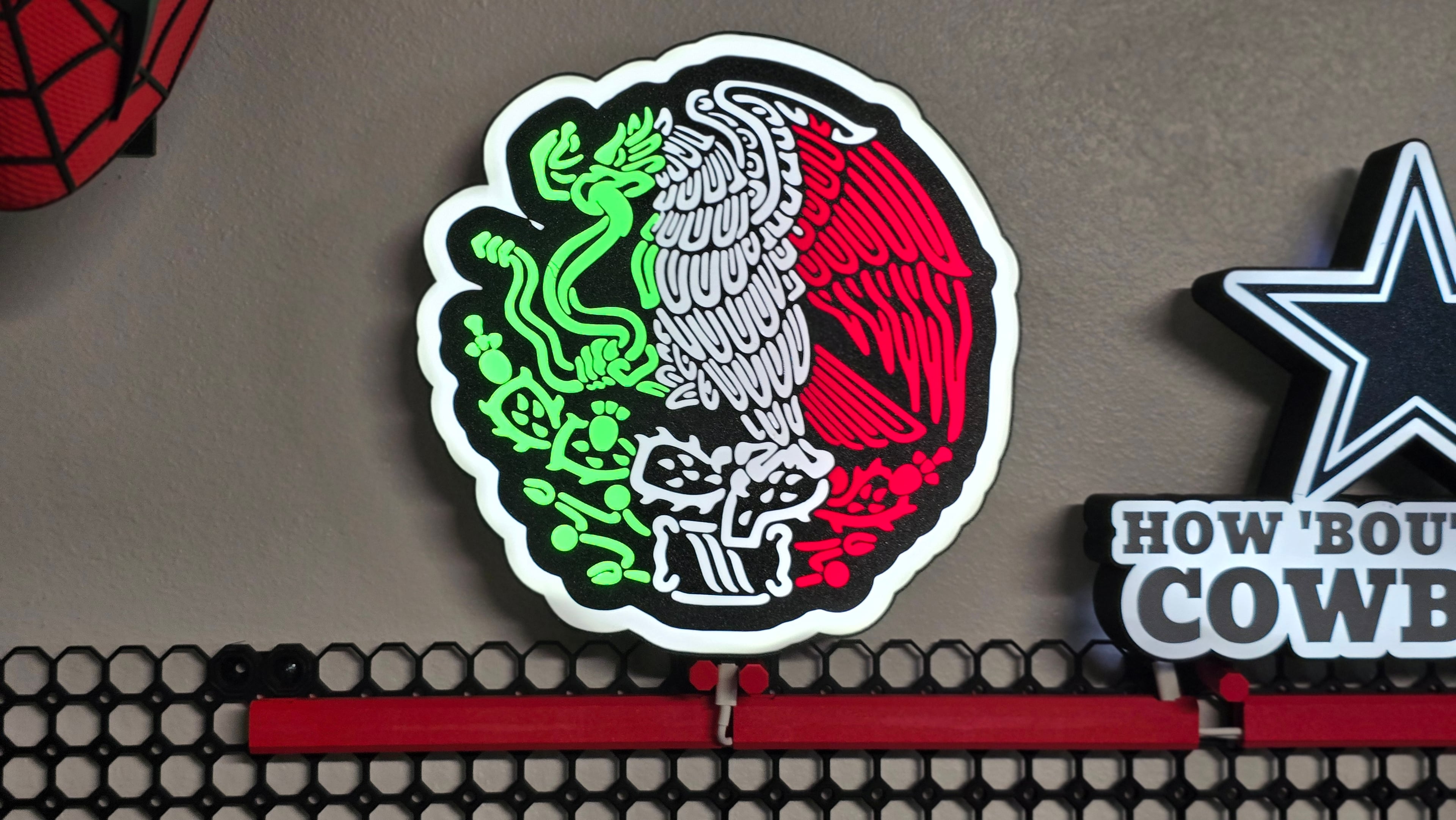Mexico Eagle LED Light Box β Tricolor Wall Art 3d model
