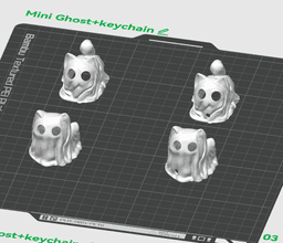 Serev3D Mini Dogs & Cats - Ghost Edition Figures, Keychains & Straw Buddies, No Supports 3D Print ST 3d model