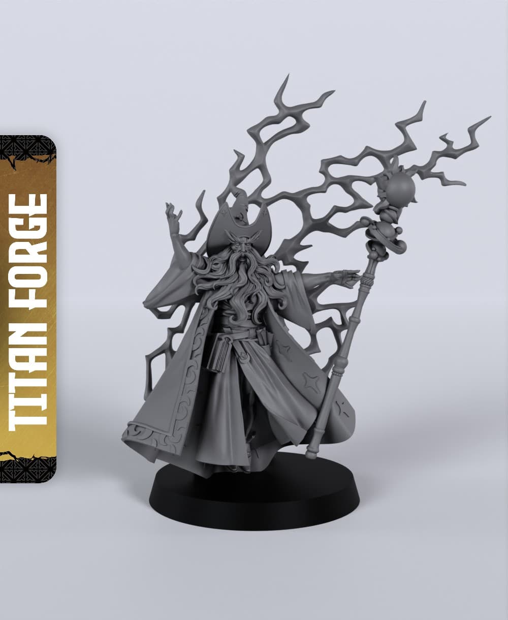 Archmage - With Free Dragon - 5e DnD Inspired for RPG and Wargamers 3d model