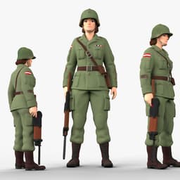 Female Toy Soldier 3d model