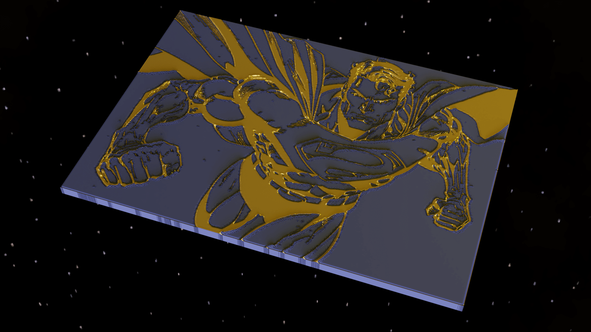 SUperman 3d print tile 3d model