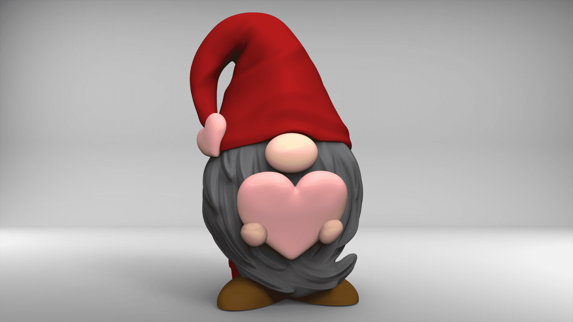 Valentines Gnome 3d model