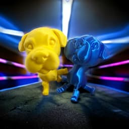 flexy big head dog 3d model