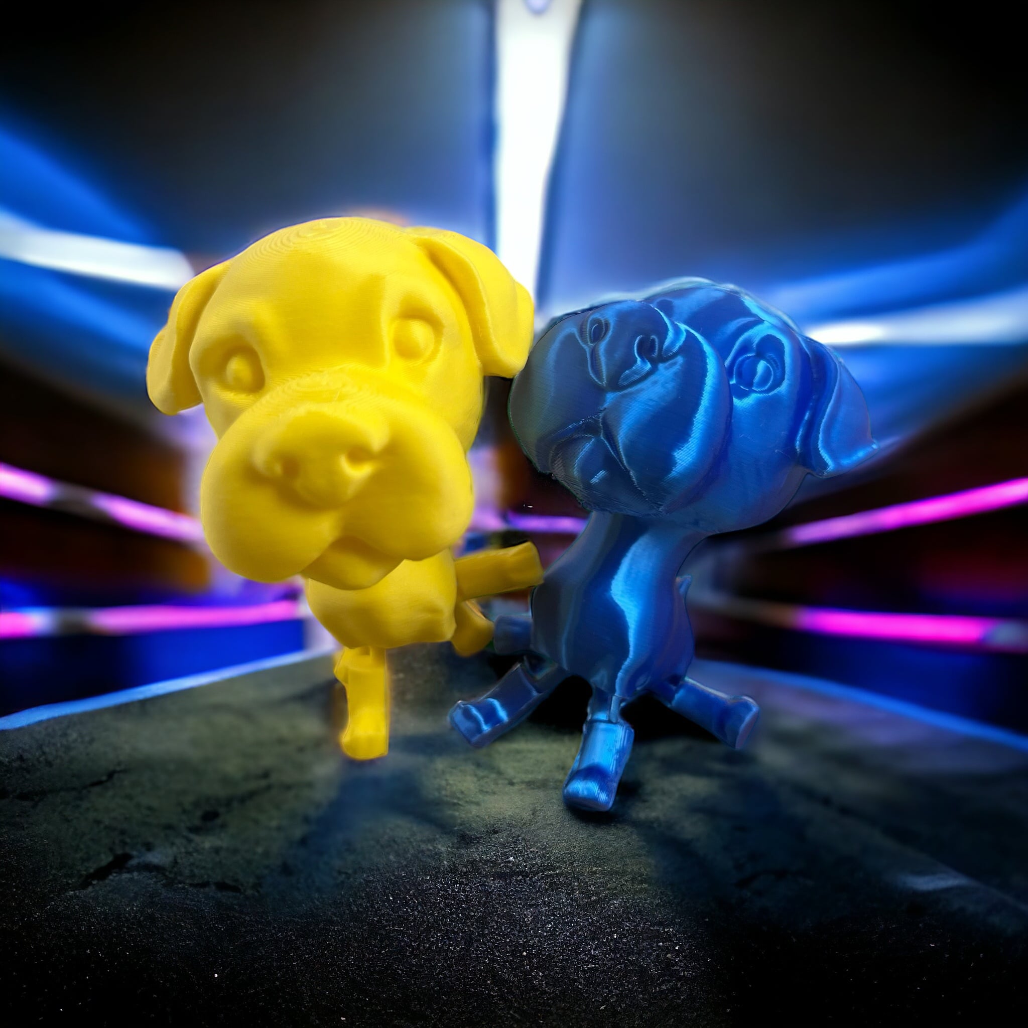 flexy big head dog 3d model