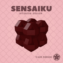 24. Cube 24 Custom Vase Design - Ikebana Home Decoration 3d model
