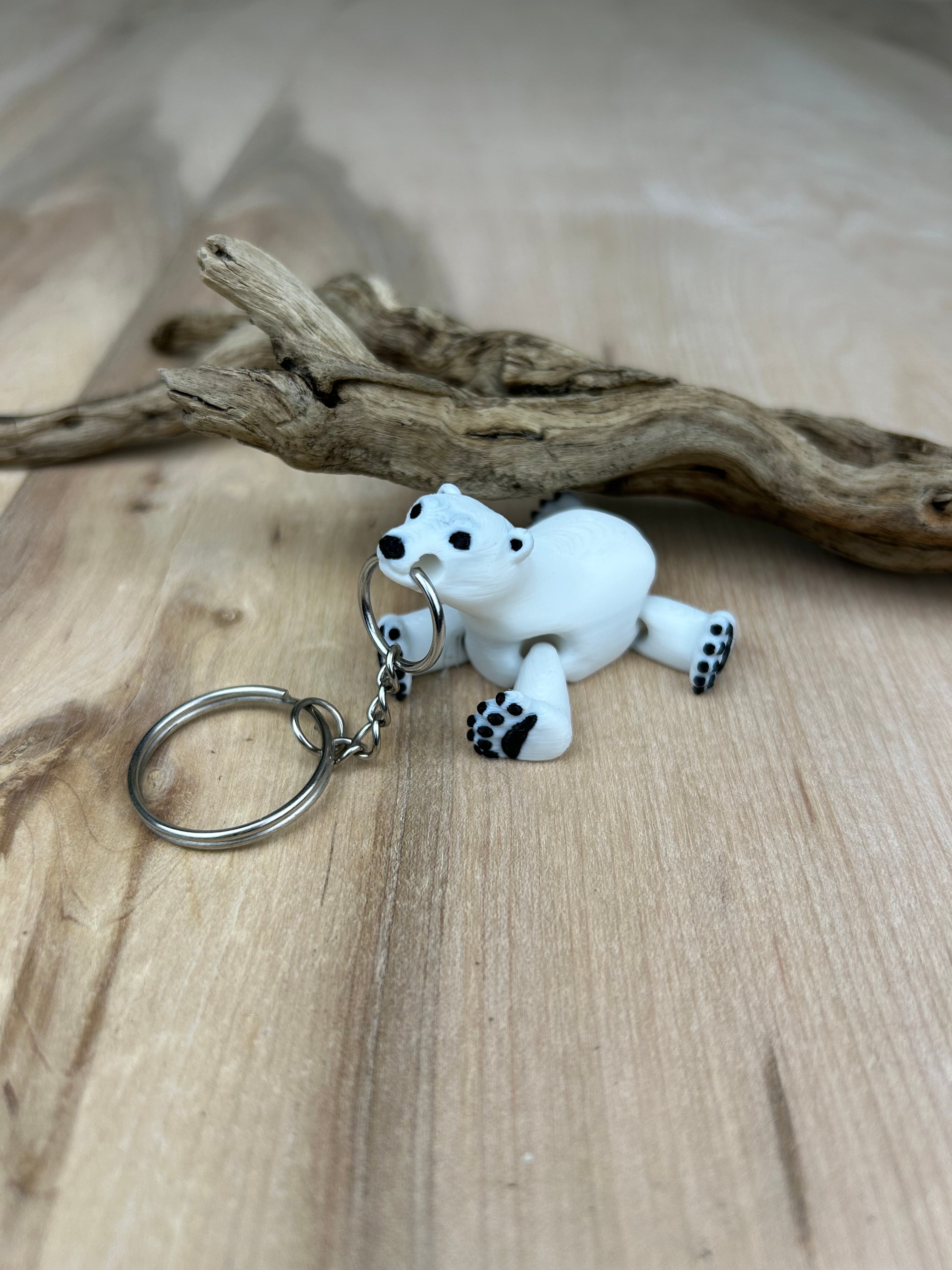 Polar Bear Fidget Keychain 3d model