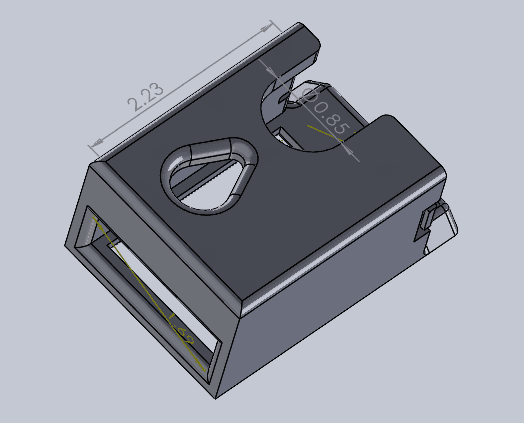 Action Cam Screw Down Mount 3d model