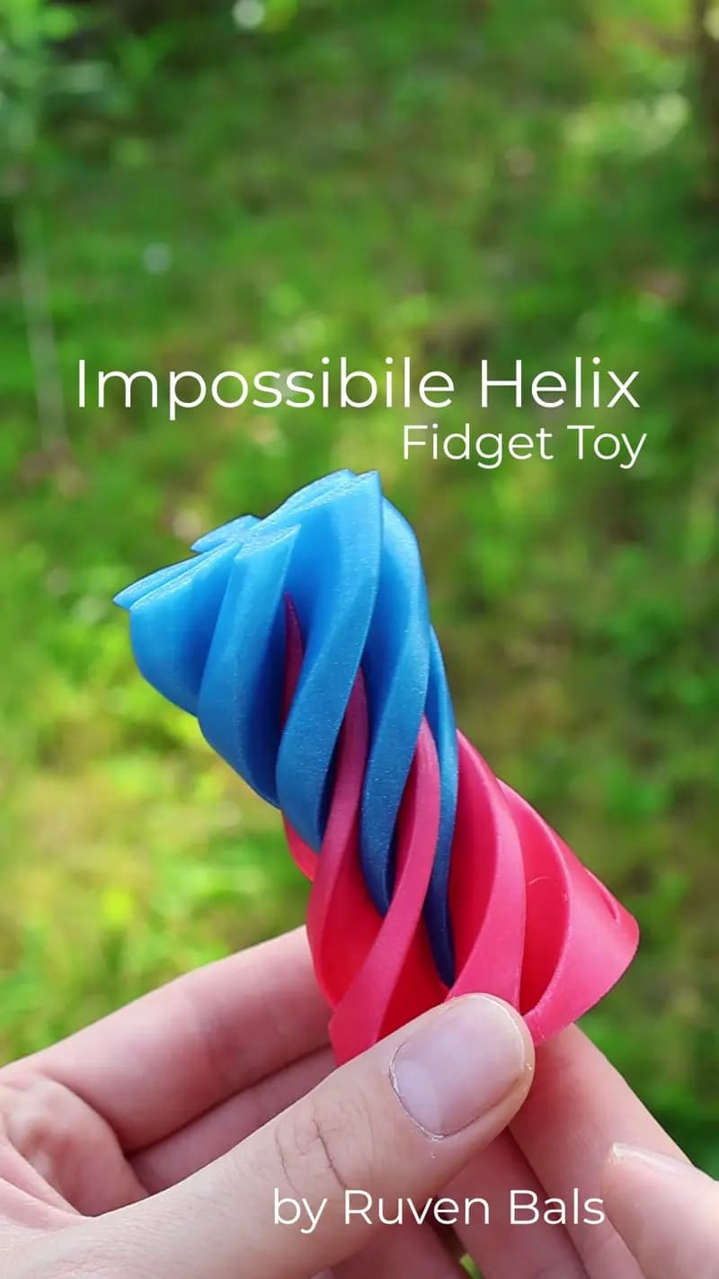 Impossibile Helix Passthrough Fidget Toy 3d model