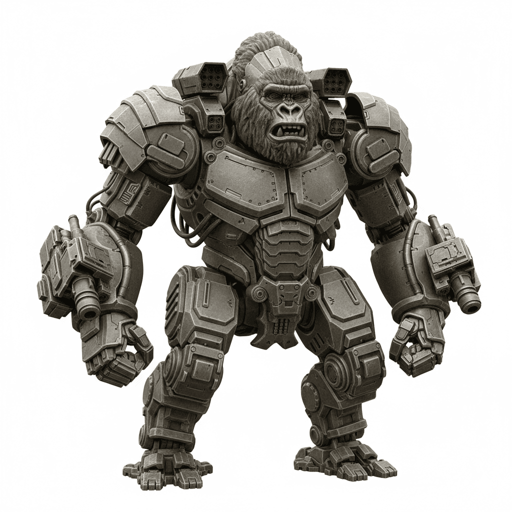 Military Mechs : Heavy Combat Gorilla Mech 3d model