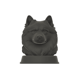 Eurasier Dog Bust - Dog Statue - STL 3MF - 3D Printable Dog Model - Pet Memorial 3d model