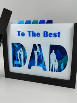 Father's Day Shadow Box 3d model