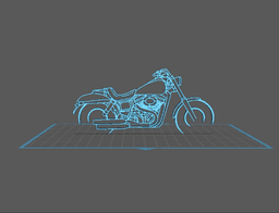 Harley Davidson - Fat Bob Wall Art 3d model