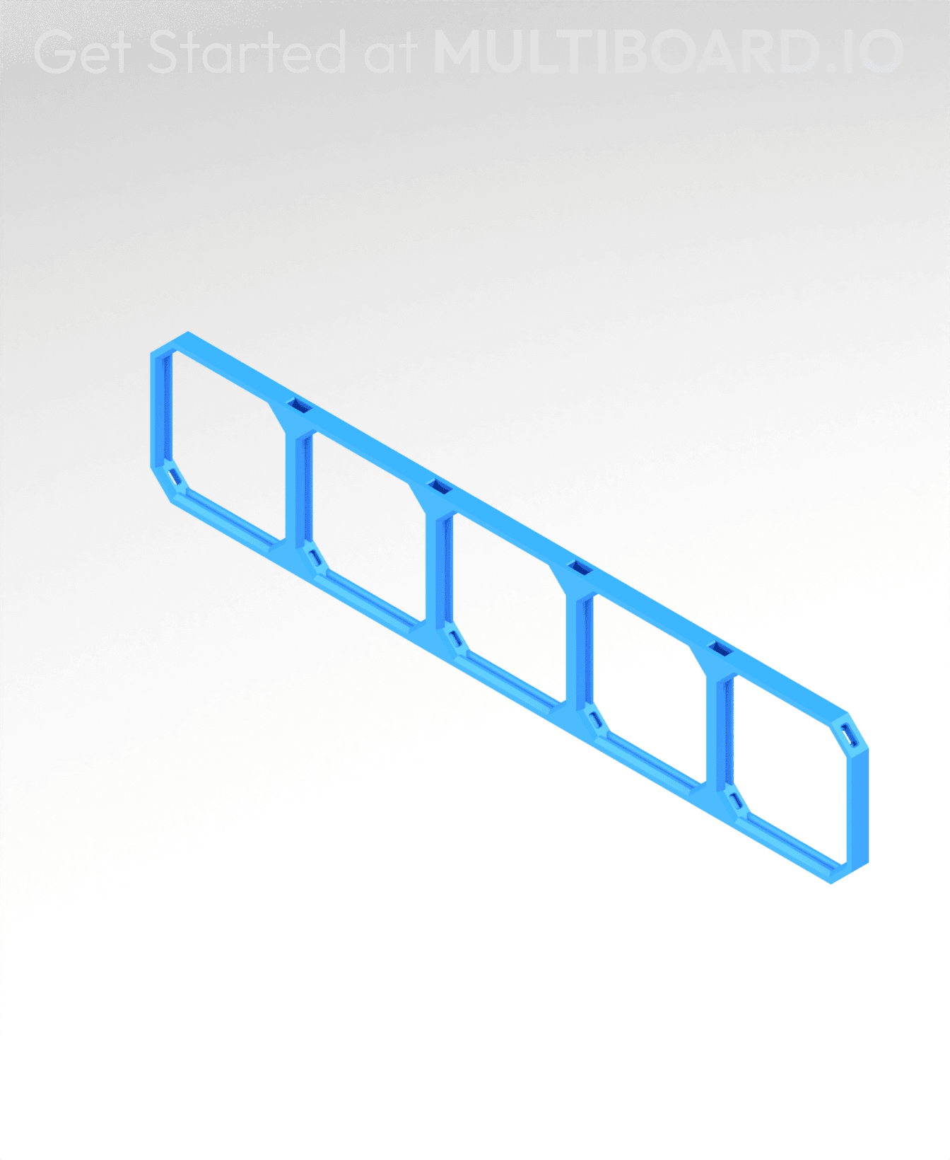 10x2 MU (5x1 LU) - MultiBoard Square Plate 3d model
