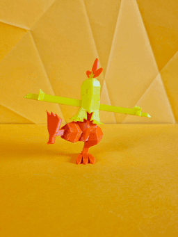 Combusken Low Poly Pokemon 3d model