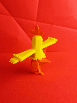Combusken Low Poly Pokemon 3d model