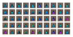 Triangle Led Lamp - 50 different faces 3d model
