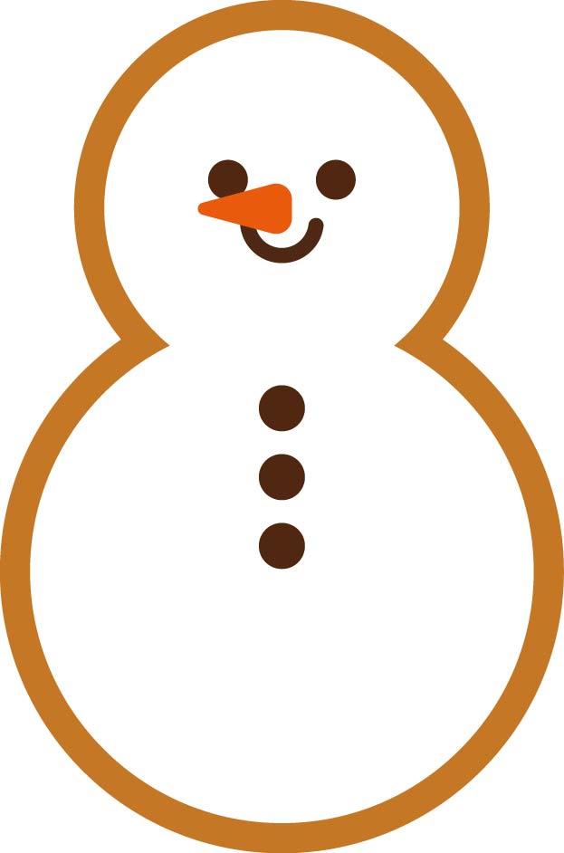 Cookie cutter snowman 3d model
