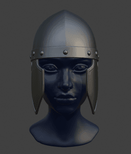Medieval Trooper Helmet 3d model