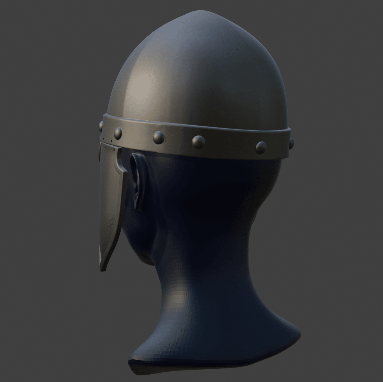 Medieval Trooper Helmet 3d model