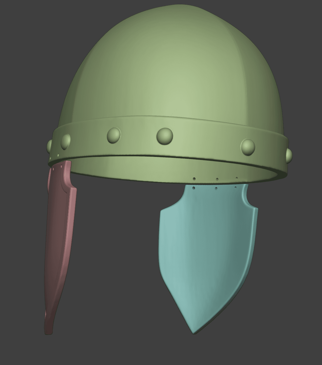 Medieval Trooper Helmet 3d model