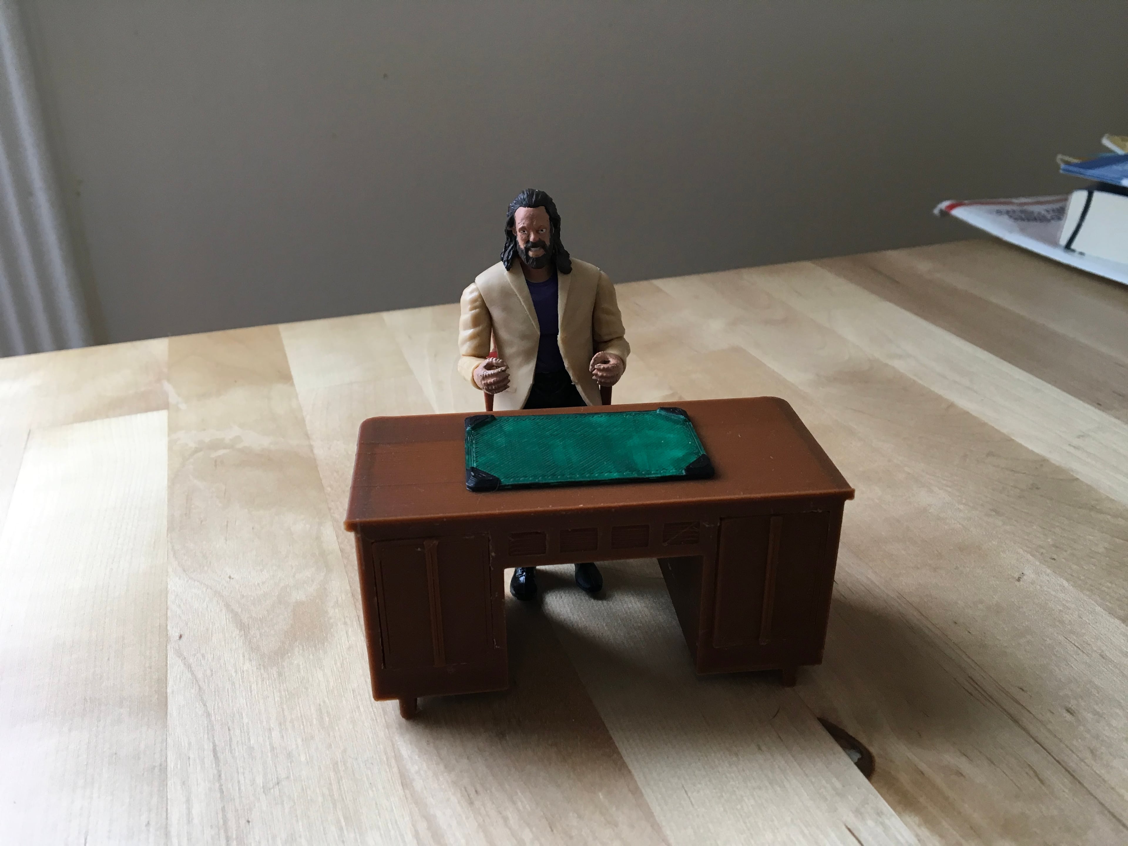 1940s Desk with Secret Compartments (1:18 scale) 3d model