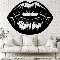 Lips 2D Wall Art/Window Art - Digital STL & SVG File 3d model