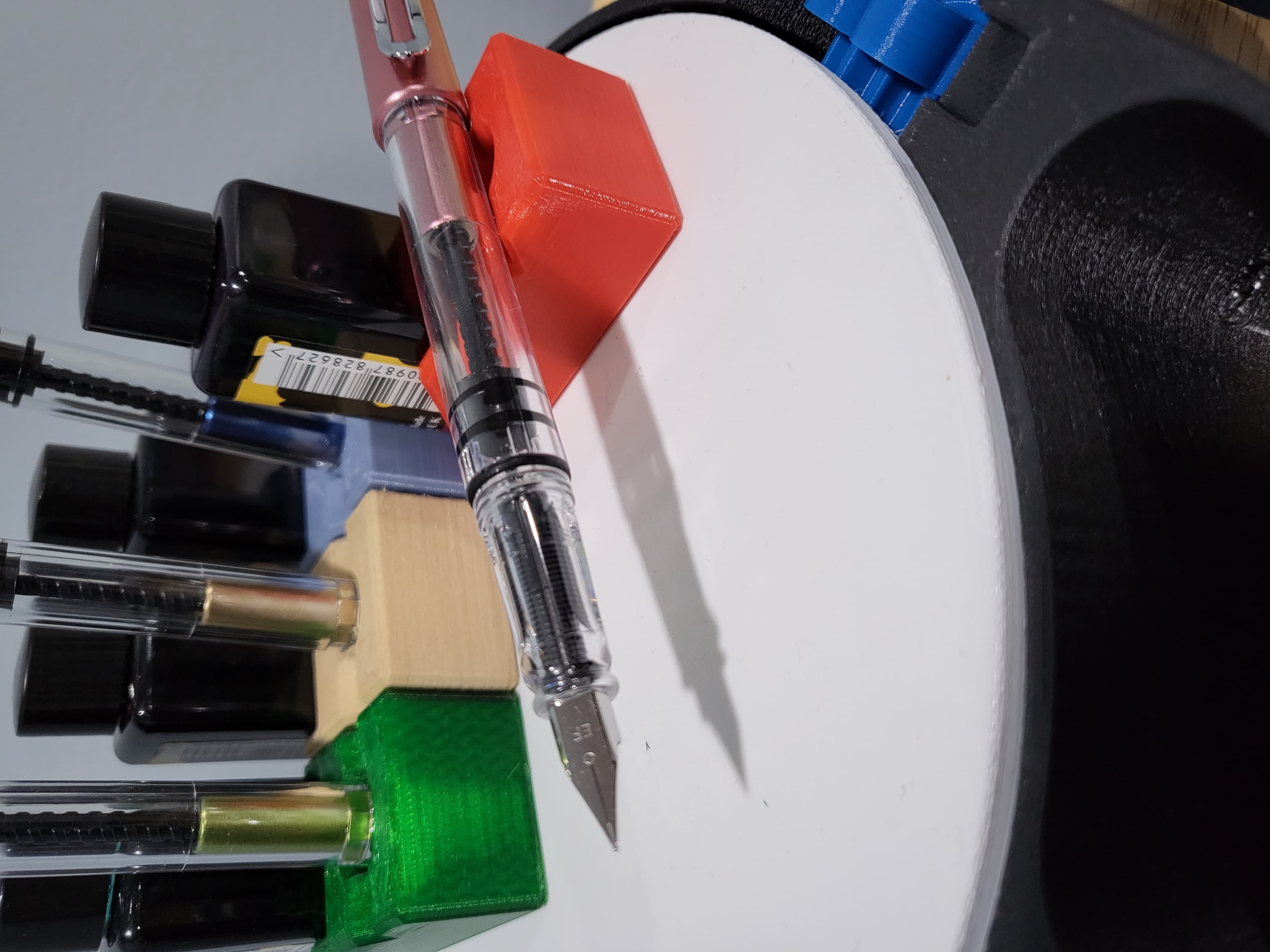 Fountain Pen and Diamine 30ml Bottle Holder 3d model