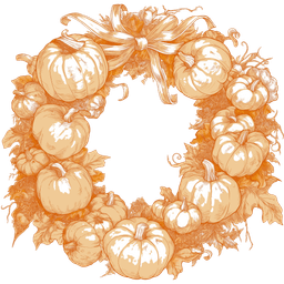 Holiday Pumpkin Wreath 3d model