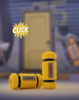 Scream Canister Fidget Clicker Keychain - Double Click 3d model