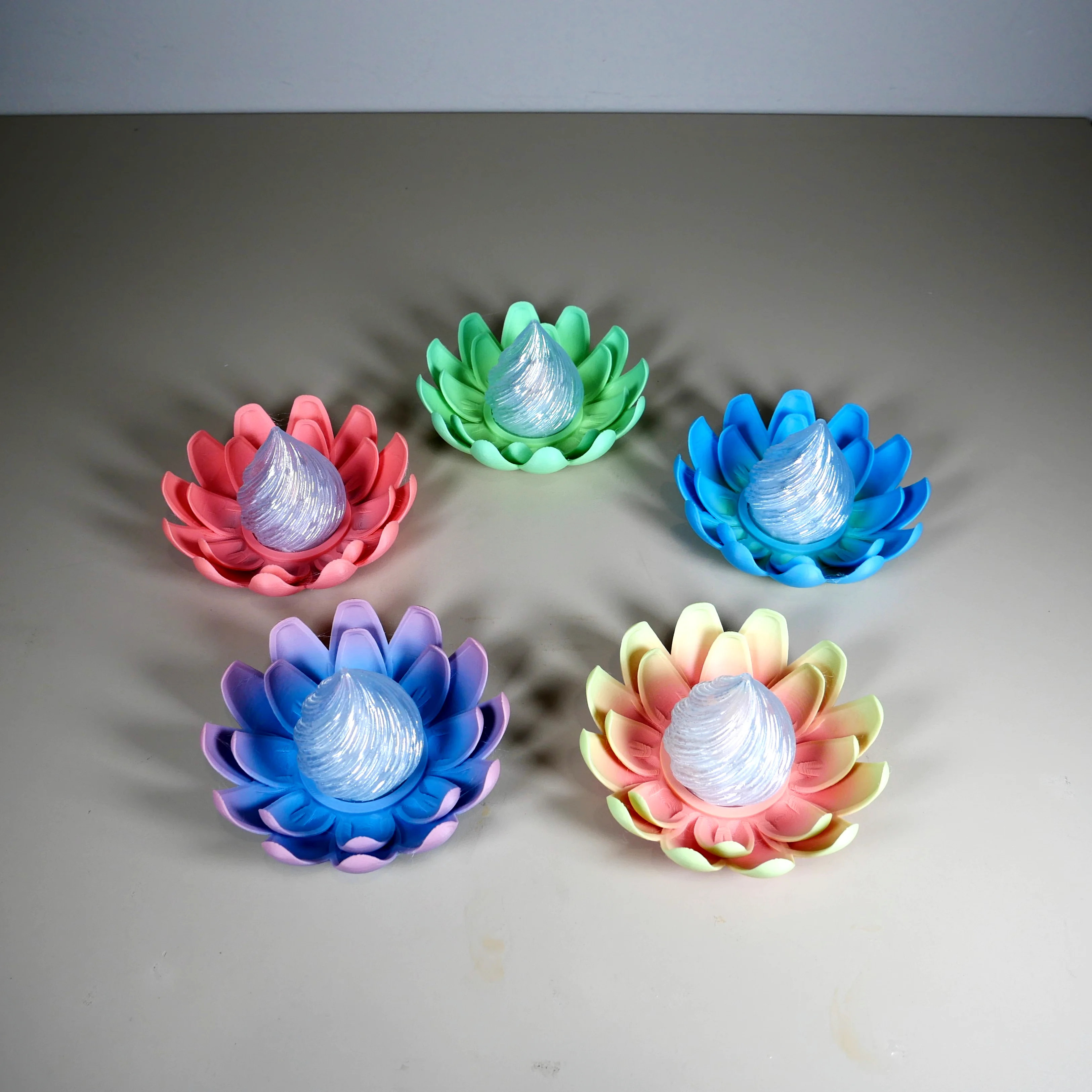 Diwali Flower Flame tealight 3d model