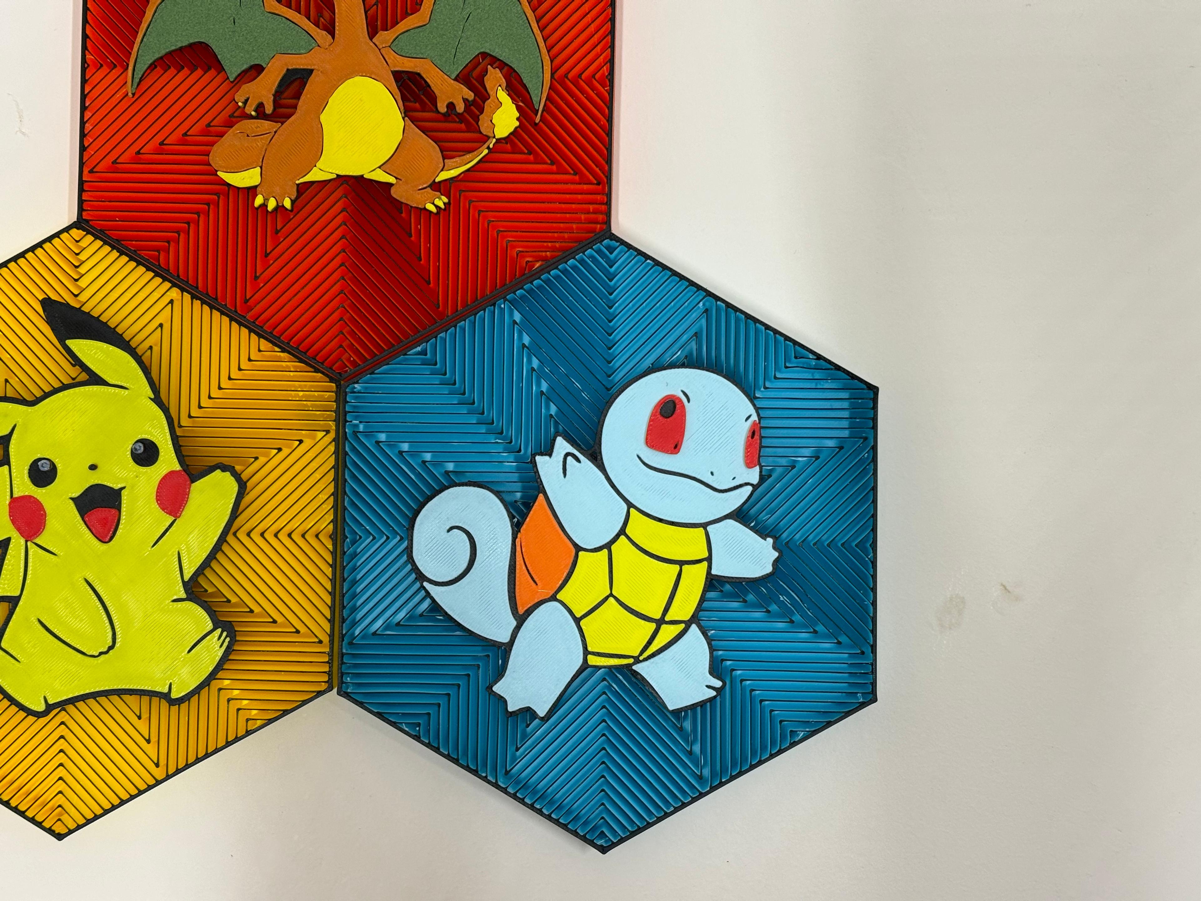 Squirtle Hexagon wall art - Pokémon 3d model