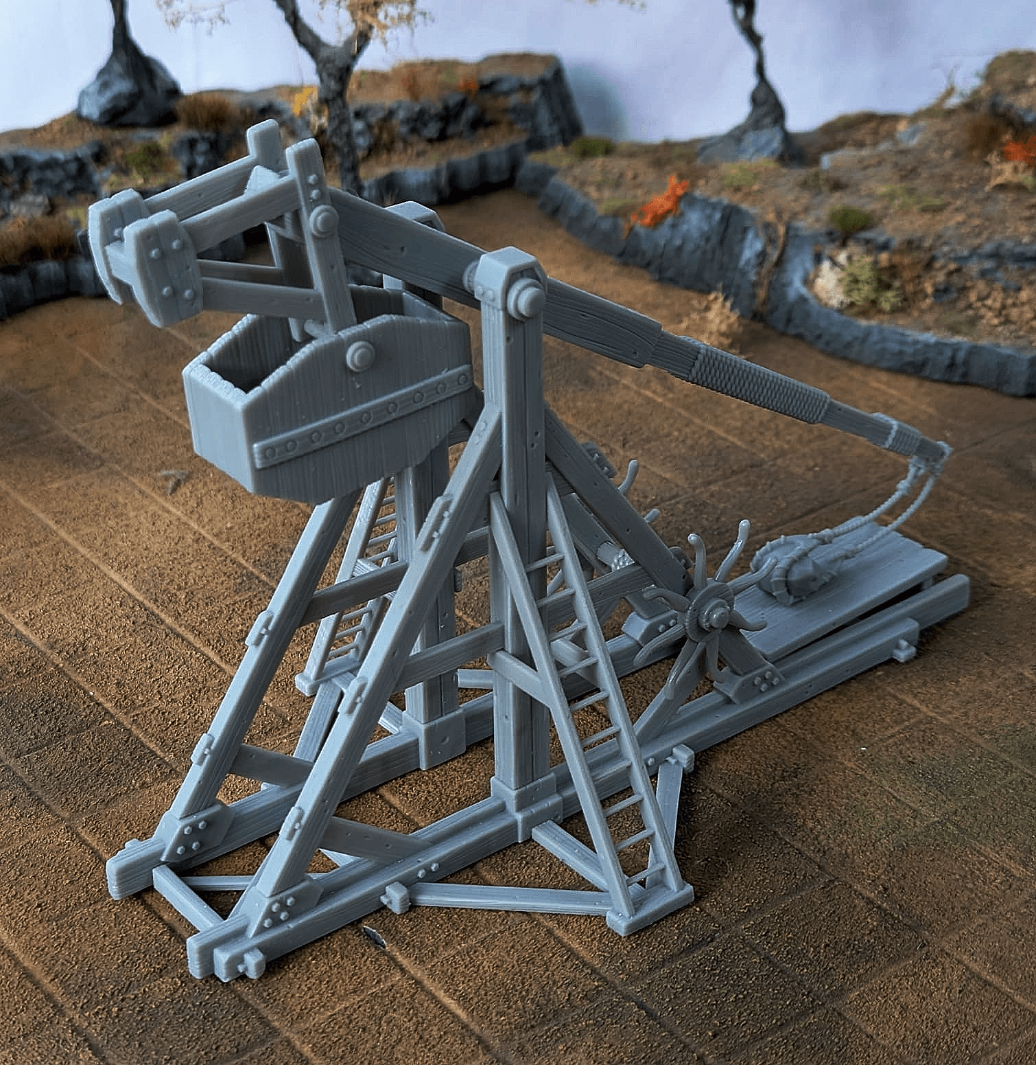 Trebuchet | Articulated Tabletop Siege Engine 3d model