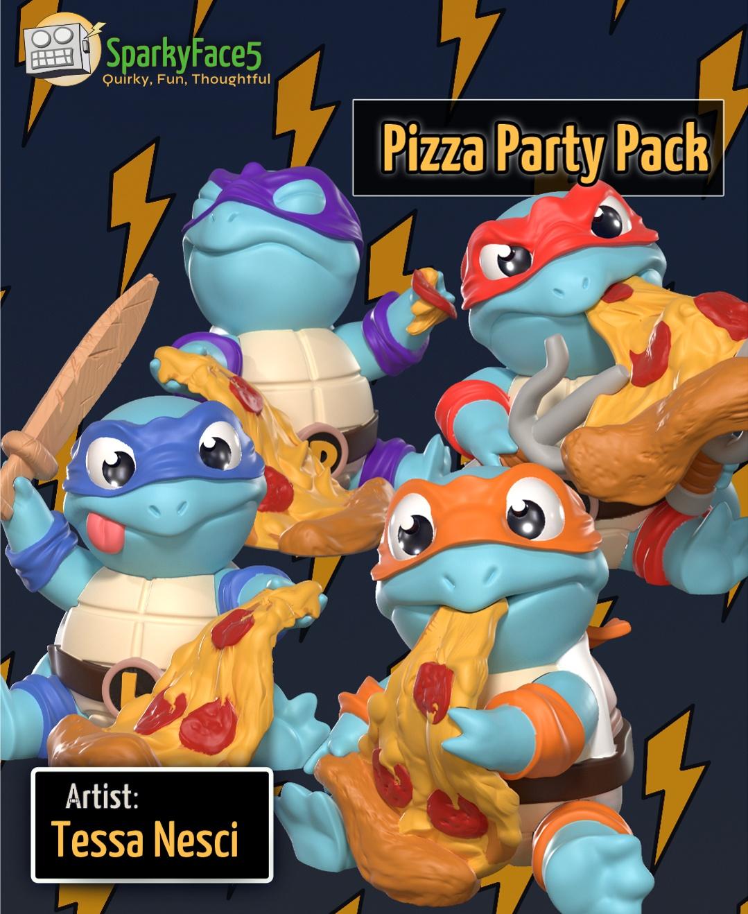 Pizza Party Pack - Ninja Squirtle 3d model