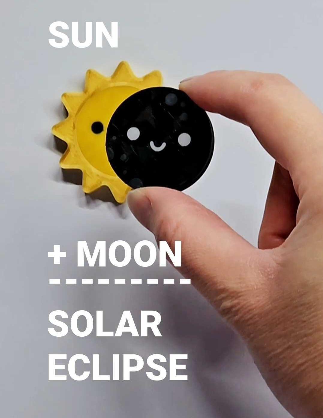 Solar eclipse magnets 3d model