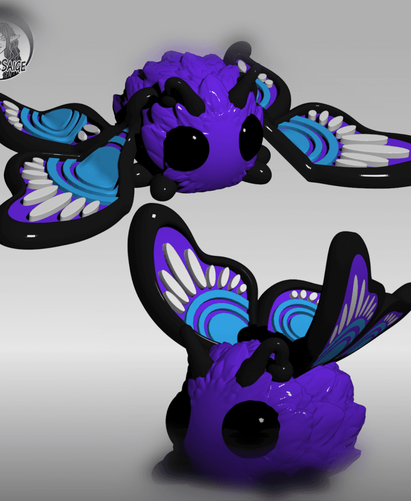Butterfly Puff - Exclusive Model 3d model