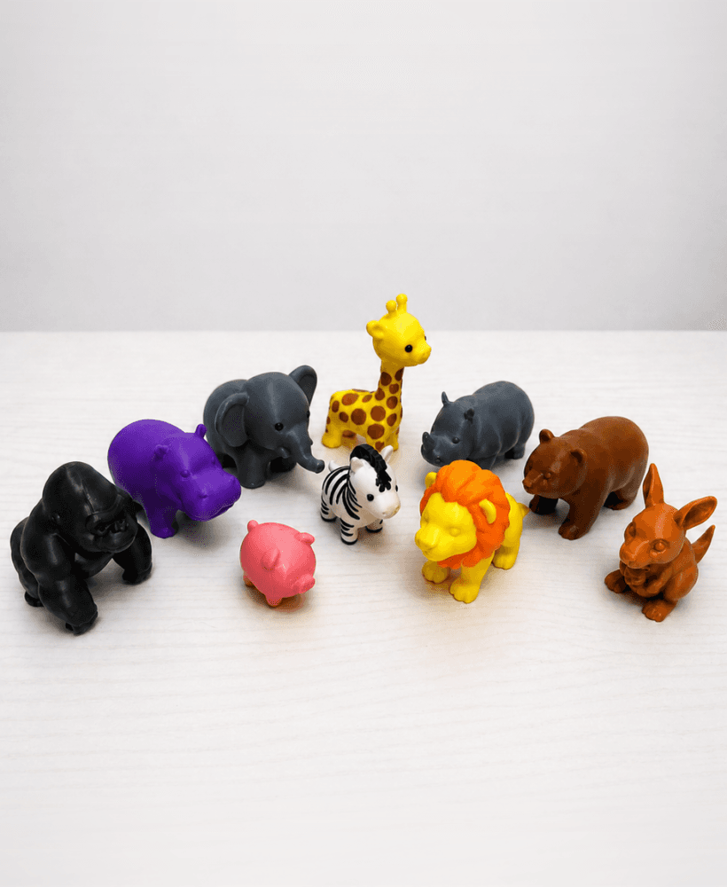 Cute mini zoo animal collection 3d model