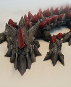 Articulated Stone Dragon 3d model