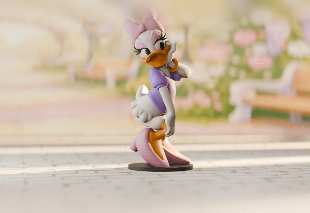 DuckTales Cute Daisy Duck Character Figurine 3d model