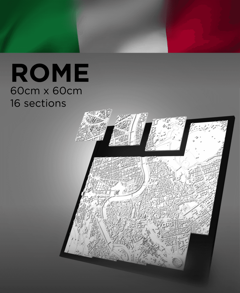 ROME, Skyline 3d map 3d model