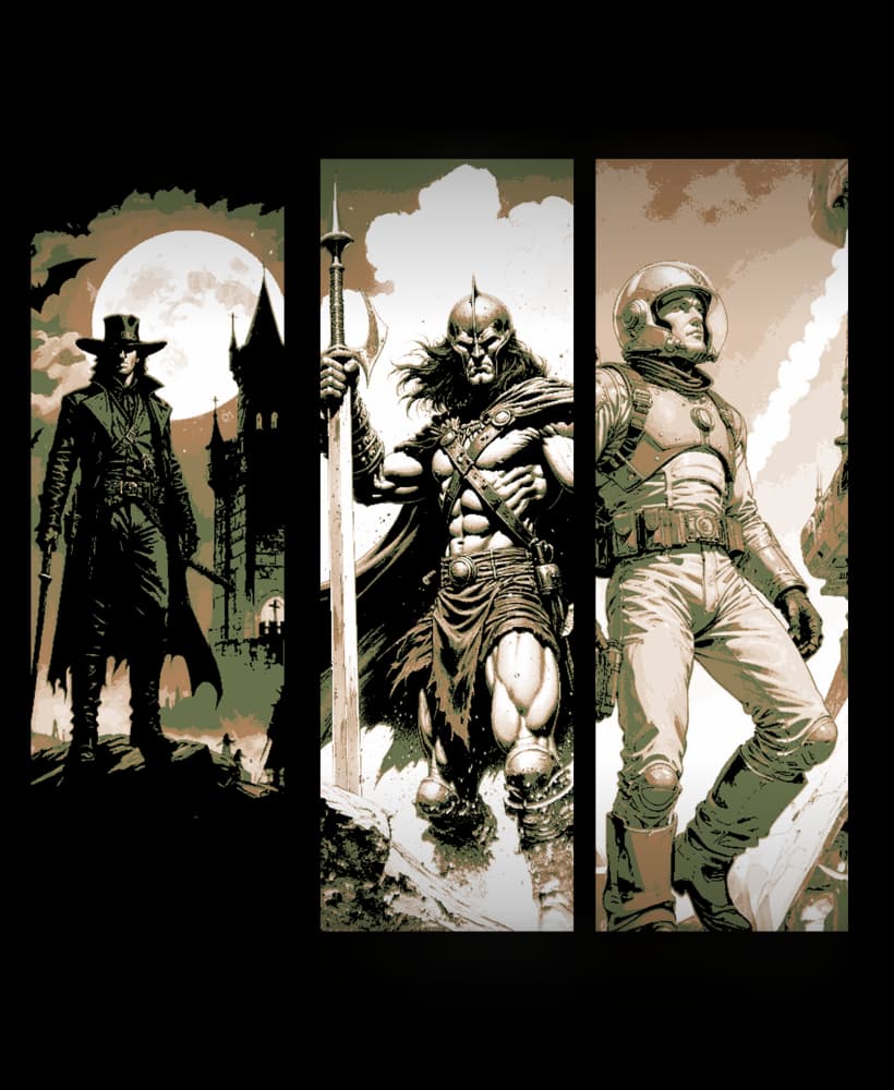 Each era has it's hero and protector - Set of Bookmarks 3d model
