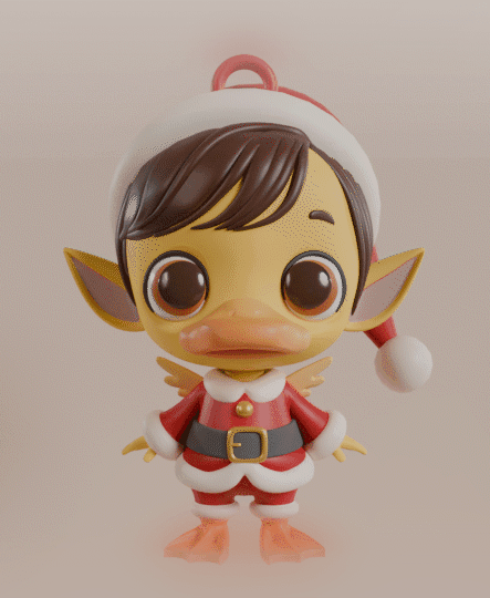 elf santa ornament 3d model
