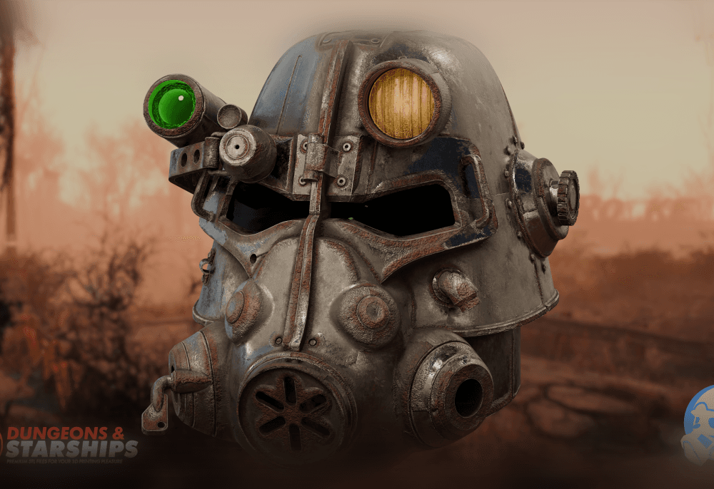 T-45 Power Armour Helmet - Fallout 3d model