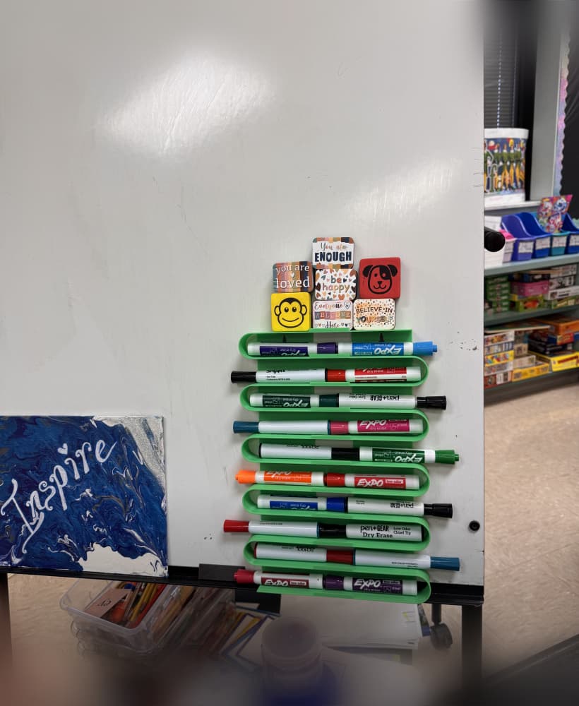 Dry Erase Marker Holder 3d model